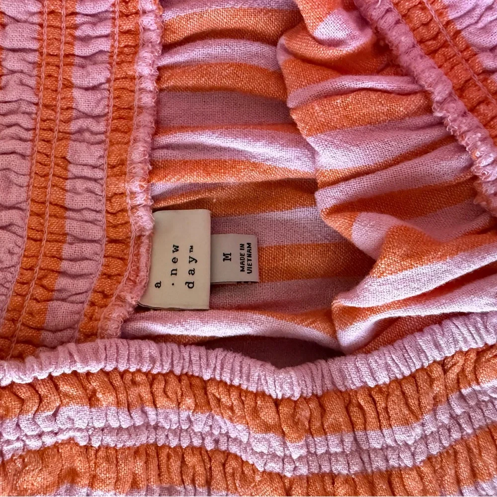 a new day Orange and Pink Striped A-Line Skirt - Picture 4 of 4